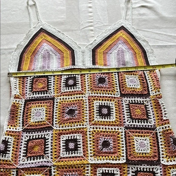 Multicolor Crochet Pattern Dress - Picture 3 of 6